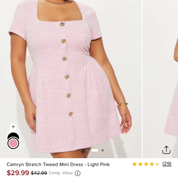Fashion Nova Dresses & Skirts - Plus size Pink Dress
